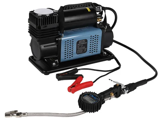 12V Heavy Duty Double Cylinder Tire Inflator, Mini Air Compressor 